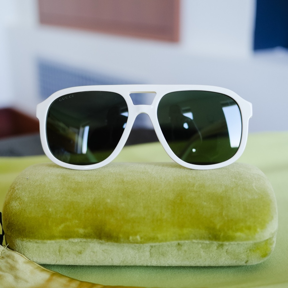 Gucci 58mm Acetate Pilot Aviator Sunglasses